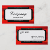 Stilftiges Panel (Script-Schriftart) - Hot Red Visitenkarte (Vorne/Hinten)