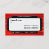 Stilftiges Panel (Script-Schriftart) - Hot Red Visitenkarte (Rückseite)