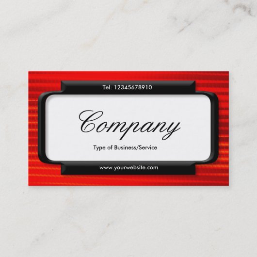 Stilftiges Panel (Script-Schriftart) - Hot Red Visitenkarte (Vorderseite)