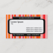 Stilftiges Panel (Script-Schriftart) - Streifen 01 Visitenkarte (Rückseite)