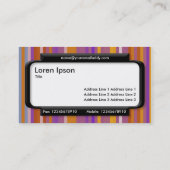 Stilftiges Panel (Script-Schriftart) - Streifen 03 Visitenkarte (Rückseite)