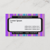 Stilftiges Panel (Script-Schriftart) - Streifen 06 Visitenkarte (Rückseite)