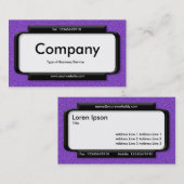 Stilftiges Panel - Violett mit bespannter Textur Visitenkarte (Vorne/Hinten)