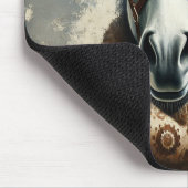 Stilftiges Pferd mit Brille - Vintage Kunst Mousepad (Ecke)