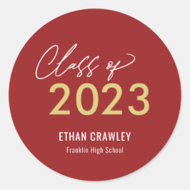 Stilgalerie bearbeitbare Abschluss-Sticker Runder Aufkleber