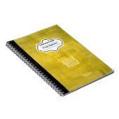 Stilgelbe Gemusterte Personalisierte Zusammensetzu Notizblock (Rechte Seite)