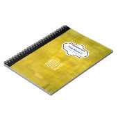 Stilgelbe Gemusterte Personalisierte Zusammensetzu Notizblock (Linke Seite)