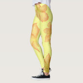 Stilgelbe Rosa Blume Leggings (Links)