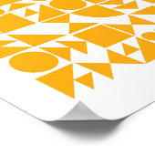 Stilgelbes, modernes geometrisches Design Poster (Ecke)