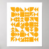 Stilgelbes, modernes geometrisches Design Poster (Vorne)