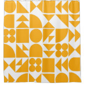 Stilgelbes, modernes geometrisches Muster Duschvorhang (Vorderseite)