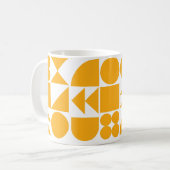 Stilgelbes, modernes geometrisches Muster Kaffeetasse (Vorderseite Links)