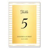 Stilgestreifte Vorlage Elegantes Skript gezeichnet Tischnummer (Rückseite)