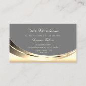 Stilgrau mit Logo und glänzender Diamant Visitenkarte (Rückseite)