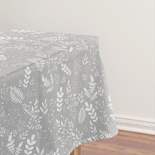 Stilgraues Blattmuster Tischdecke (Beispiel)