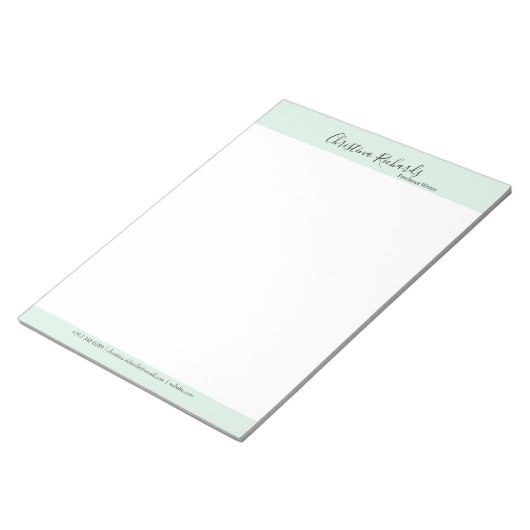 Stilgrün Minimalistisch Notizblock (angewinkelt)