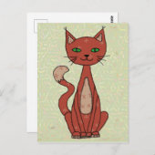stilikondensierte Katze Postkarte (Vorne/Hinten)