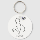 Stilikondenze Katze personÔ Schlüsselanhänger (Vorderseite)