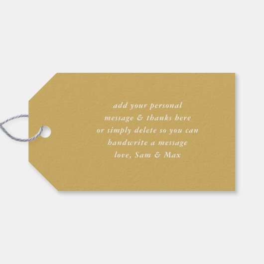 STILISCH DANKEN SIE hübsche Goldfisch-Flecken Geschenkanhänger (Rückseite Horizontal)