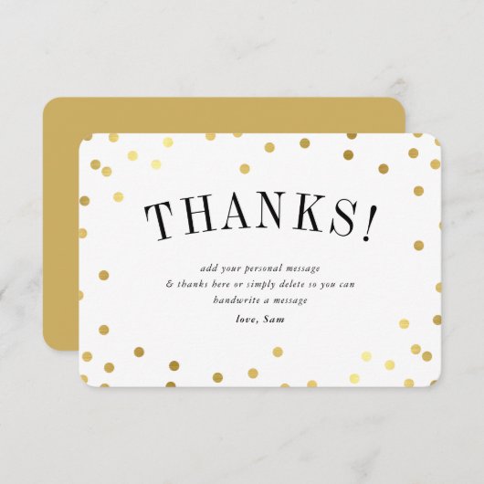 STILISCH DANKEN SIE niedliche Goldfisch-Flecken Einladung (Vorne/Hinten)