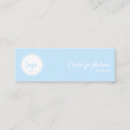 STILISCH EINFACH HANDSCHRIFTLICHES SCRIPT-LOGO BLU MINI VISITENKARTE