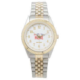 STILISCH MODERN SILVERY GOLDEN VERIFIED MARKIERT ARMBANDUHR
