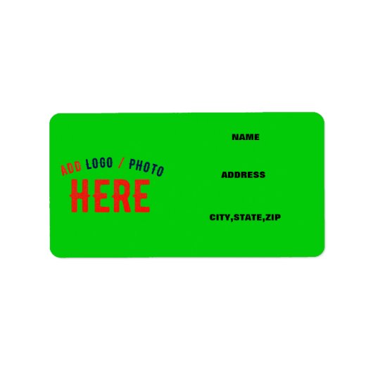 STILISCH MODERNE KUSTOM LIME GREEN ÜBERPRÜFT MARKI ADRESSAUFKLEBER (Vorne)