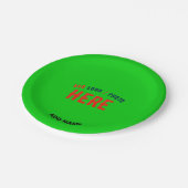 STILISCH MODERNE KUSTOM LIME GREEN ÜBERPRÜFT MARKI PAPPTELLER (Schrägansicht)