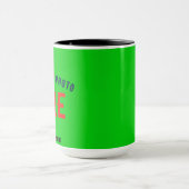 STILISCH MODERNE KUSTOM LIME GREEN ÜBERPRÜFT MARKI TASSE (Zentrum)
