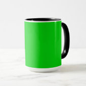 STILISCH MODERNE KUSTOM LIME GREEN ÜBERPRÜFT MARKI TASSE (VorderseiteRechts)