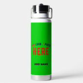 STILISCH MODERNE KUSTOM LIME GREEN ÜBERPRÜFT MARKI TRINKFLASCHE (Hinten)
