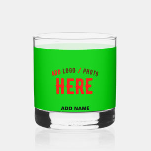 STILISCH MODERNE KUSTOM LIME GREEN ÜBERPRÜFT MARKI WHISKYGLAS