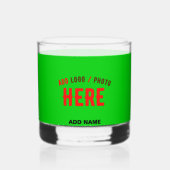 STILISCH MODERNE KUSTOM LIME GREEN ÜBERPRÜFT MARKI WHISKYGLAS (Rückseite)