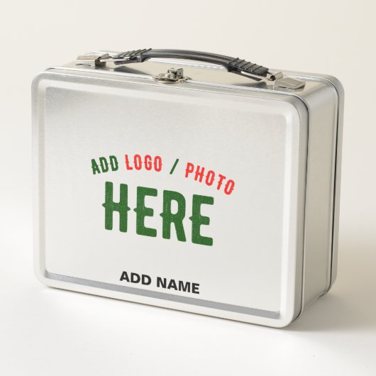 STILISCH MODERNE KUSTOM STAINLESS ÜBERPRÜFT MARKIE METALL BROTDOSE (Vorderseite)