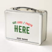 STILISCH MODERNE KUSTOM STAINLESS ÜBERPRÜFT MARKIE METALL BROTDOSE (Rückseite)