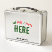 STILISCH MODERNE KUSTOM STAINLESS ÜBERPRÜFT MARKIE METALL BROTDOSE (Vorderseite)