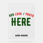 STILISCH MODERNE ZOLLBARE, KLAR ÜBERPRÜFTE MARKEN ACRYLSCHILD (Vorderseite)