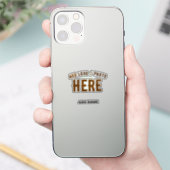 STILISCH MODERNE ZOLLBARE, KLAR ÜBERPRÜFTE MARKEN AUFKLEBER (Telefon)