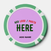 STILISCH MODERNE ZOLLBARE MAUVE ÜBERPRÜFT MARKIERT POKERCHIPS (Rückseite)