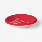 STILISCH MODERNE ZOLLBARE, ROT VERIFIED MARKIERT PAPPTELLER (Gewinkelt)