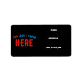 STILISCH MODERNE ZOLLBARE, SCHWARZE KONTROLLE ADRESSAUFKLEBER (Vorne)