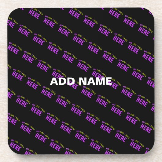 STILISCH MODERNE ZOLLBARE, SCHWARZE KONTROLLE GETRÄNKEUNTERSETZER (Vorderseite)