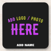 STILISCH MODERNE ZOLLBARE, SCHWARZE KONTROLLE GETRÄNKEUNTERSETZER (Vorderseite)