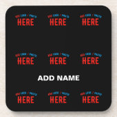 STILISCH MODERNE ZOLLBARE, SCHWARZE KONTROLLE GETRÄNKEUNTERSETZER (Vorderseite)