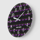 STILISCH MODERNE ZOLLBARE, SCHWARZE KONTROLLE GROßE WANDUHR (Winkel)