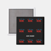 STILISCH MODERNE ZOLLBARE, SCHWARZE KONTROLLE MAGNET (Vorderseite/Rückseite)
