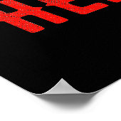 STILISCH MODERNE ZOLLBARE, SCHWARZE KONTROLLE POSTER (Ecke)