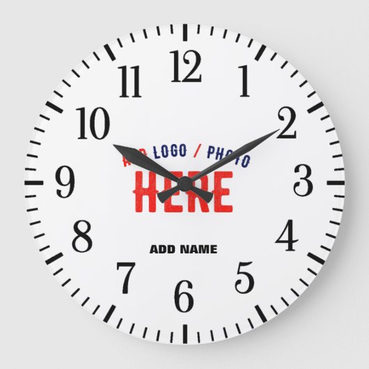 STILISCH MODERNE, ZOLLBARE WEISSE, ÜBERPRÜFTE MARK GROßE WANDUHR (Vorderseite)