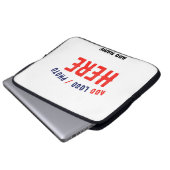 STILISCH MODERNE, ZOLLBARE WEISSE, ÜBERPRÜFTE MARK LAPTOPSCHUTZHÜLLE (Vorne Knopf)