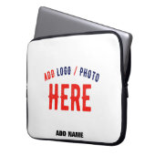 STILISCH MODERNE, ZOLLBARE WEISSE, ÜBERPRÜFTE MARK LAPTOPSCHUTZHÜLLE (Vorderseite Links)